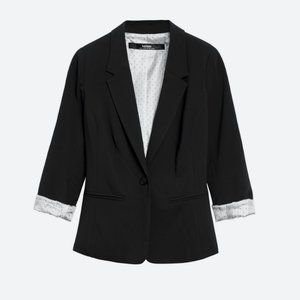 Stitch Fix Black and Dots Blazer M